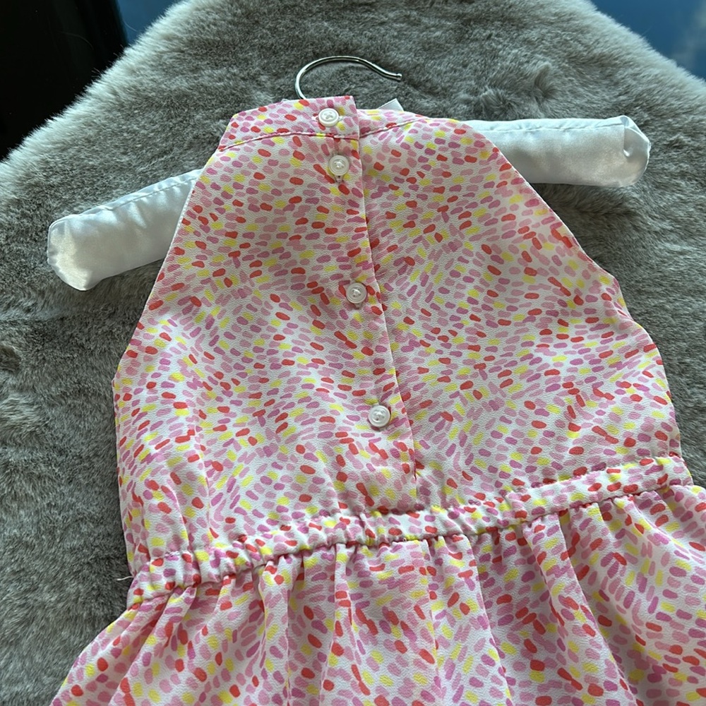 JANIE & JACK EUC pink, yellow, purple confetti print, elastic waist jumper 2T - Picture 5 of 6